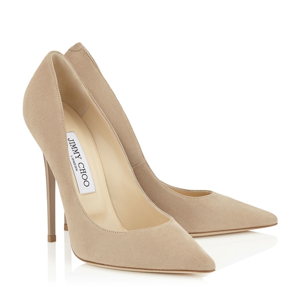 Jimmy Choo Anouk Suede Pointy Toe Pumps